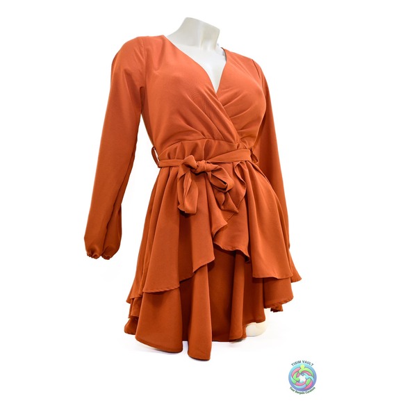 COSONSEN XS V-NECK DRESS - Picture 2 of 10